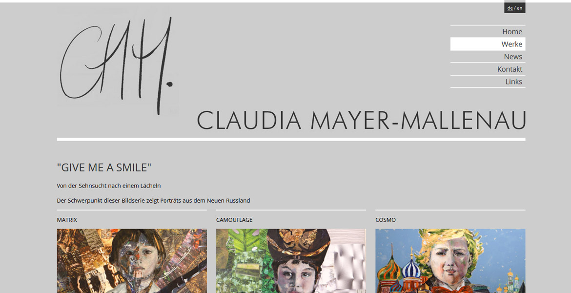 Webdesign Website- Atelier Claudia Mayer-Mallenau