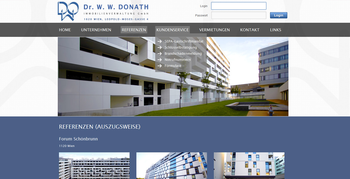 Webdesign - donath Immobilien